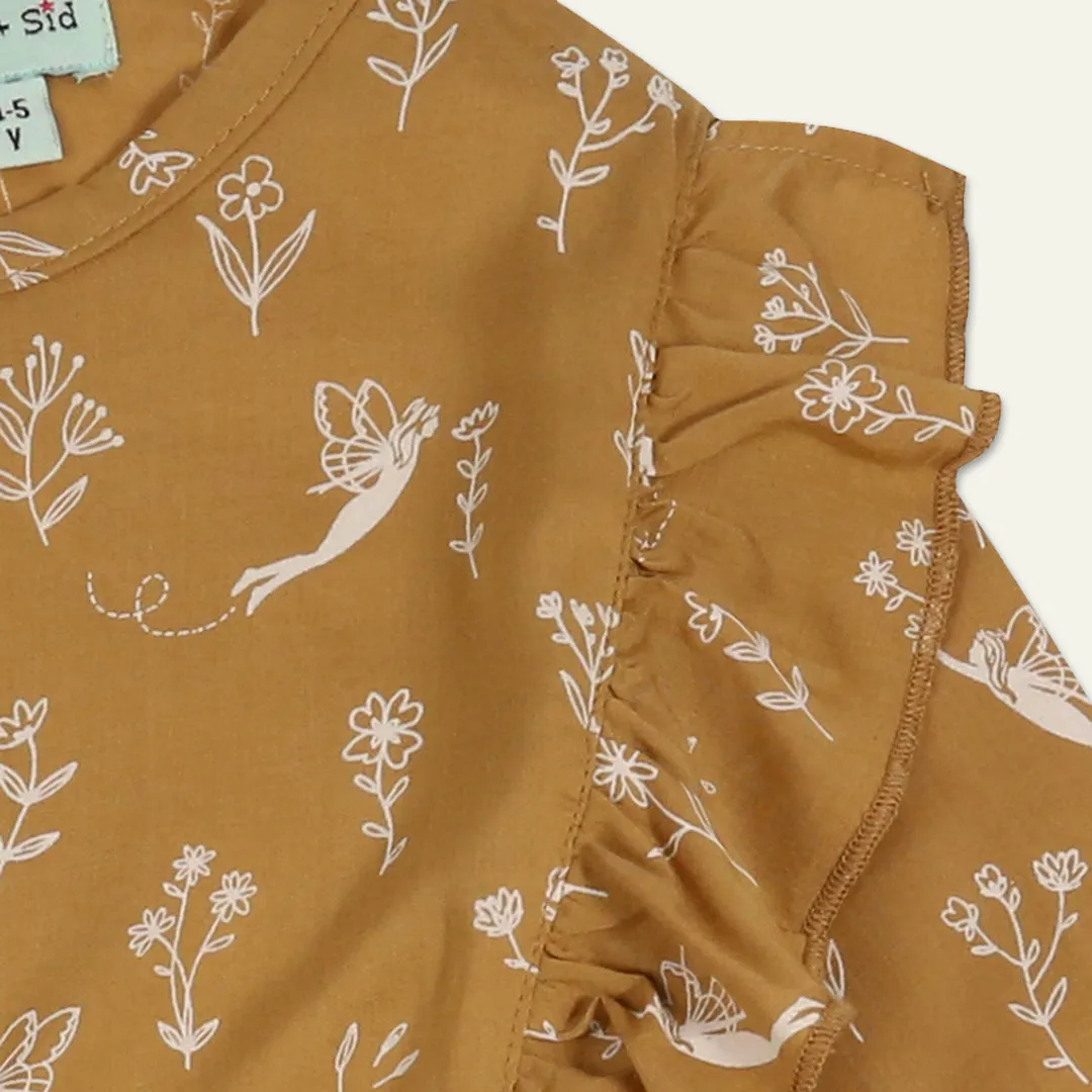 Brown Fairy Print Dress