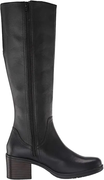 Clarks Collection Medium Calf Leather Boots - Hollis Moon! Black, Sz 7.5! Retails $220 