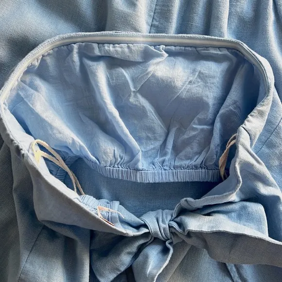 Free People Gotta Have It Cotton Linen Set Coord Shorts Tube Top NWOT