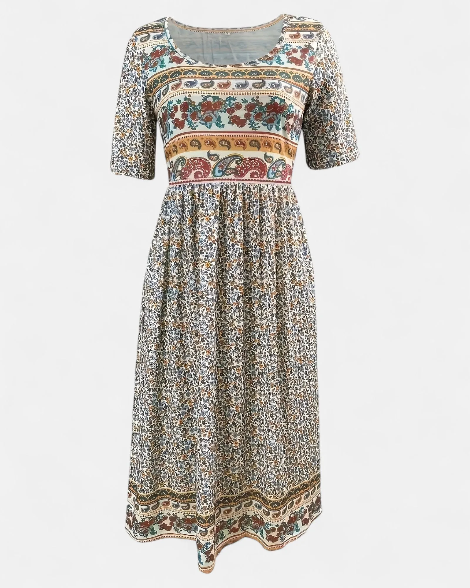 Mabel – Effortlessly Chic Boho Paisley Dress