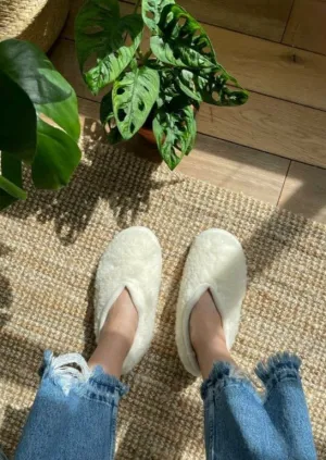 Milk Wool Slippers
