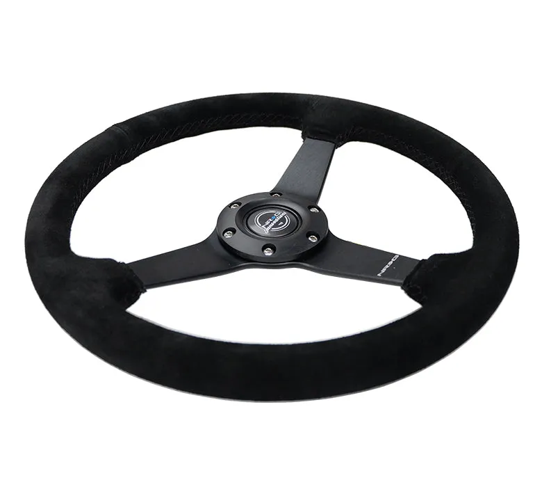 NRG RST-037MB-S 350mm Black Suede Steering Wheel
