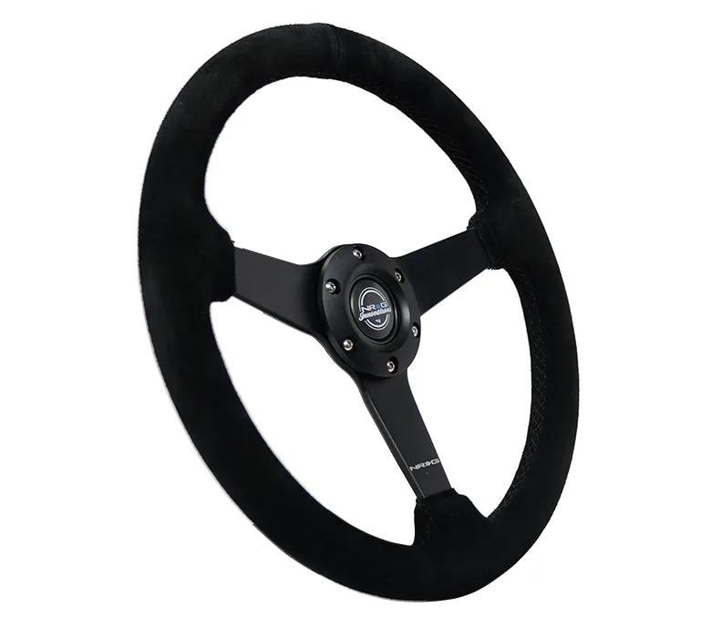NRG RST-037MB-S 350mm Black Suede Steering Wheel