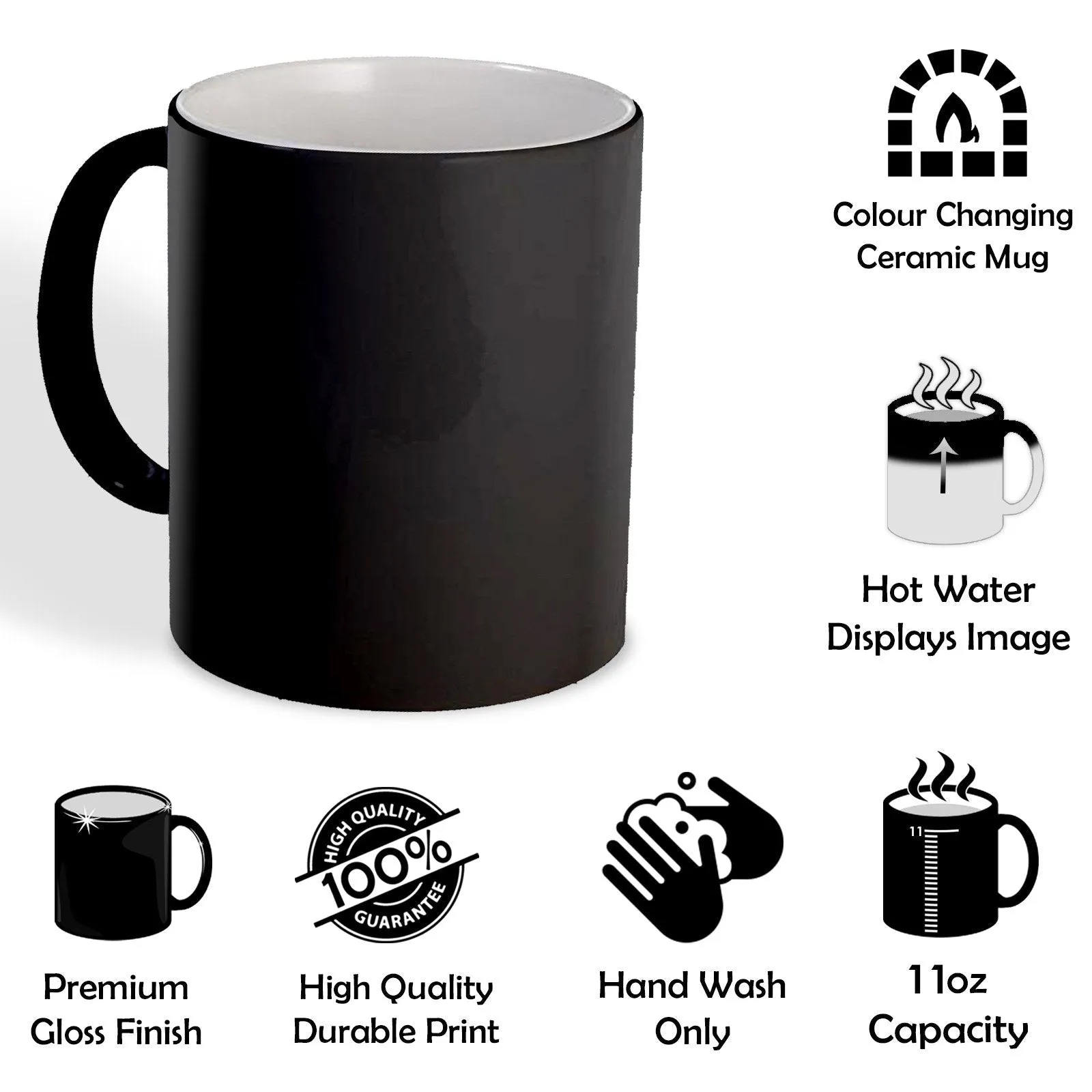 Personalised Mug with Stylish Text and Leafy Cow & Blue Wellies